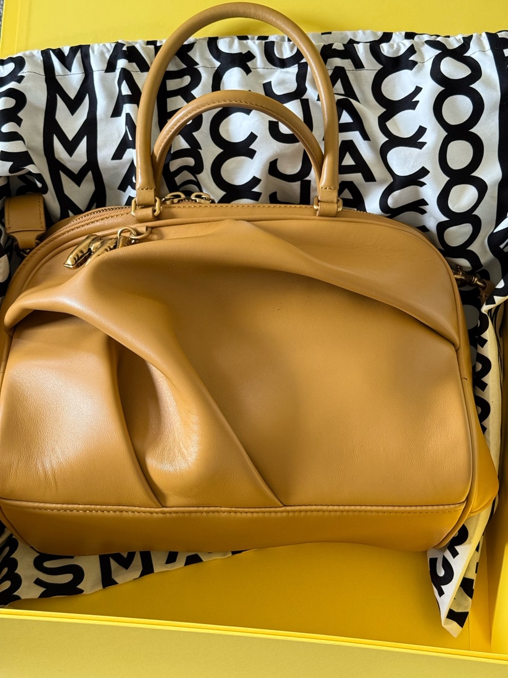 Marc Jacob The Wave Large | Lamb Leather Satchel | Sand Dune NWT